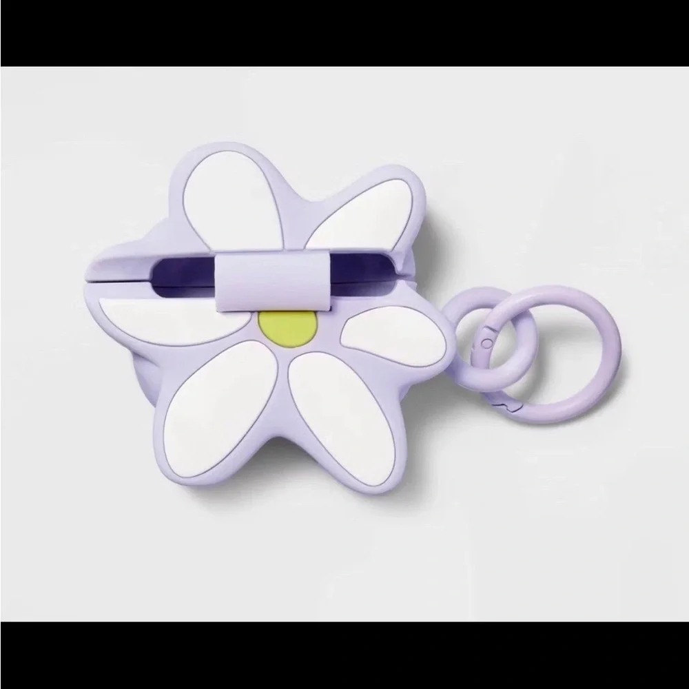 AirPods Gen 3 Silicone Earbud Case Cover Daisy With Carabiner Clip - Heyday